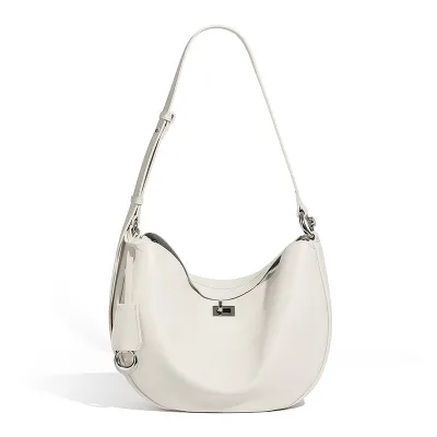 Elegant Genuine Leather Crescent Women’s Bag